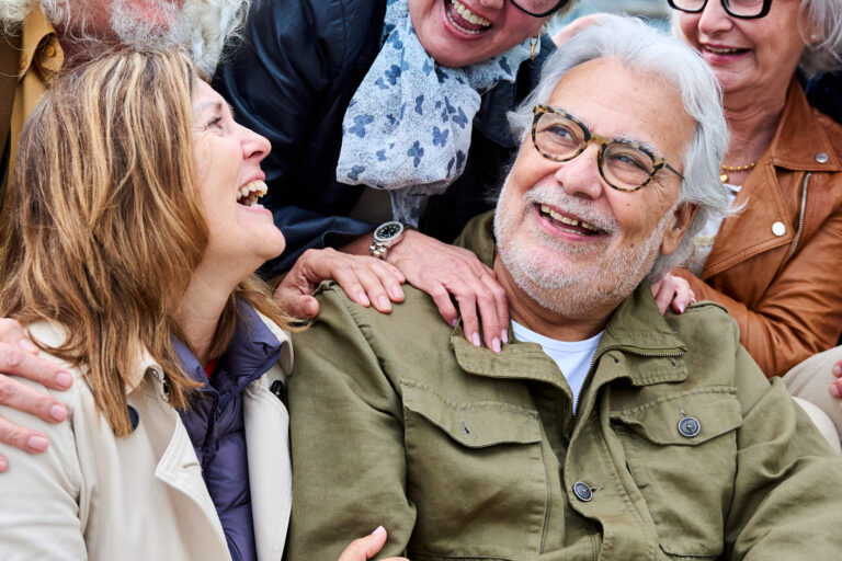 joyful group of seniors