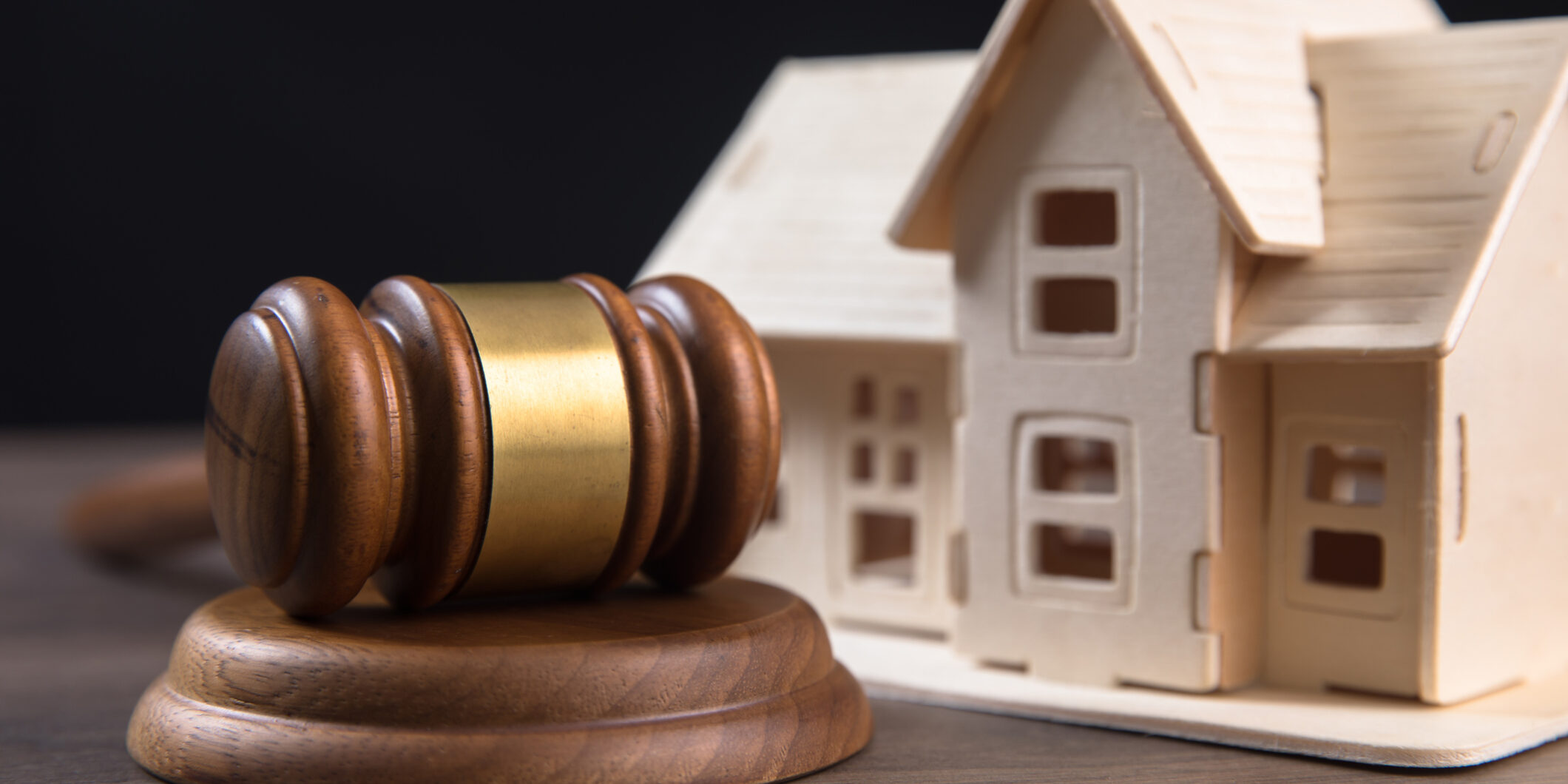 judge gavel with house model Buying or selling probate property