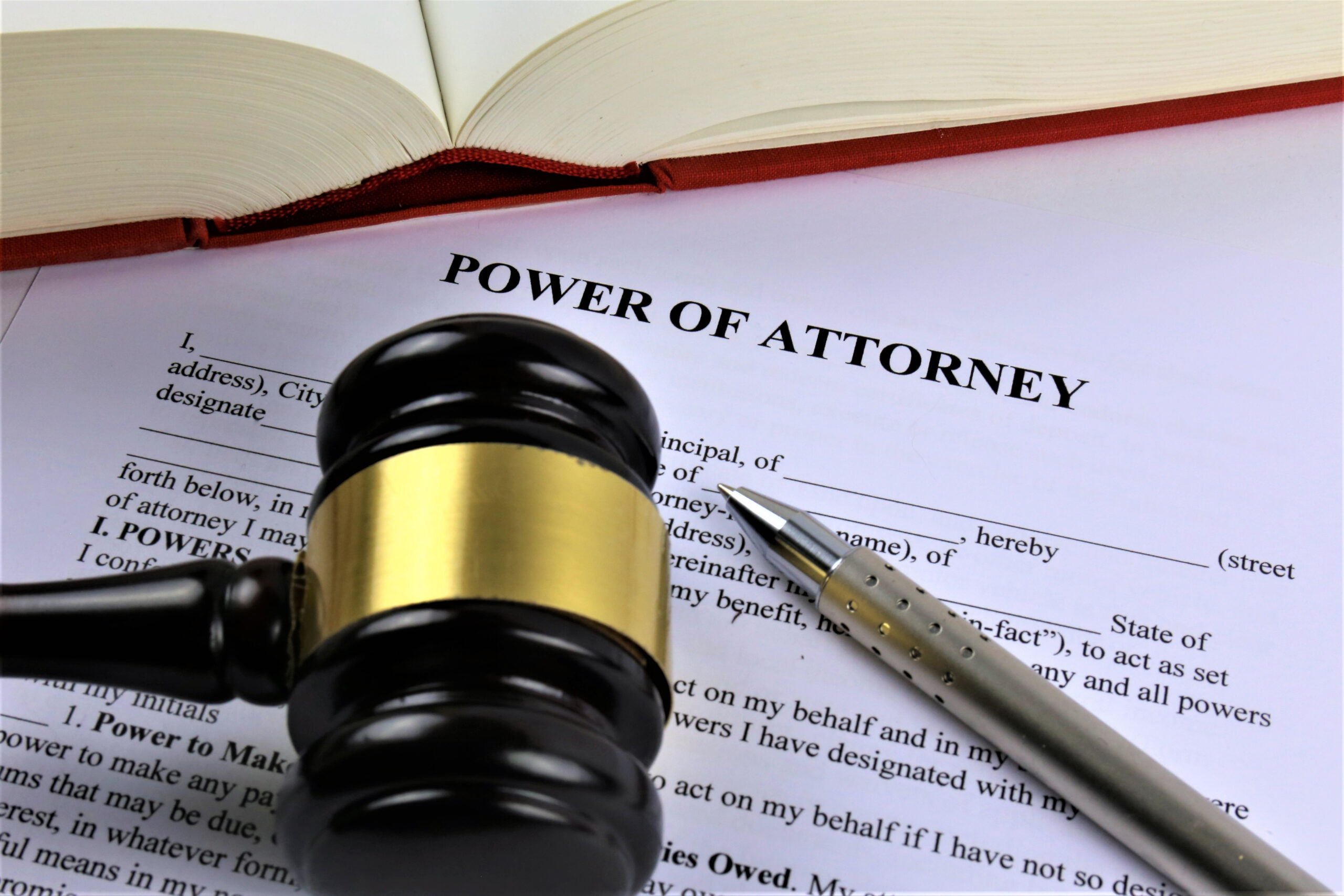 An concept Image of a power of attorney Power of Attorney in estate planning